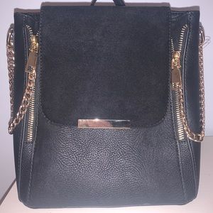 Call it Spring Black/Gold Chain Backpack/Handbag